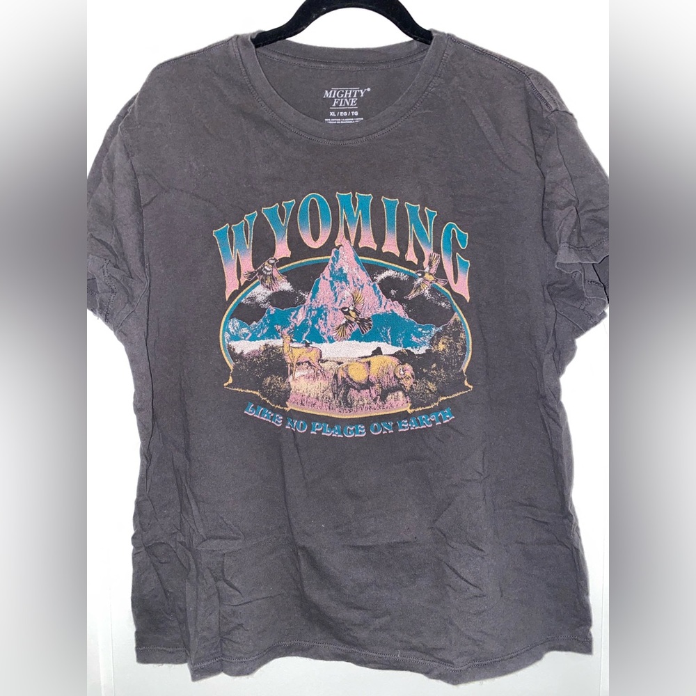 Wyoming Short Sleeve Gray Tee